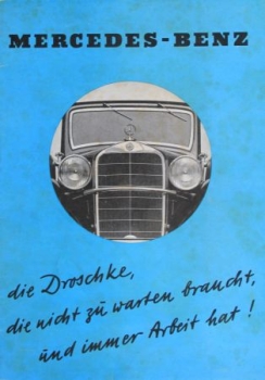 Mercedes-Benz Droschke Typ 170 - 260 Modellprogramm 1937 Automobilprospektmappe (7247)